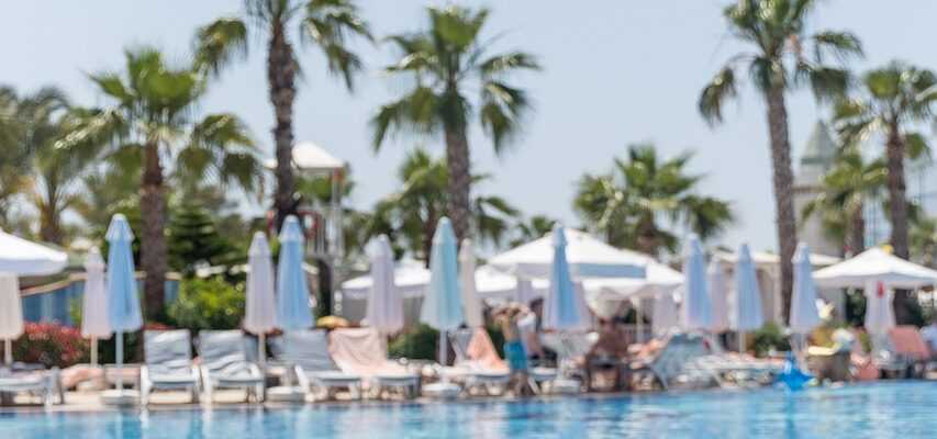 woman, swimming pool, resort